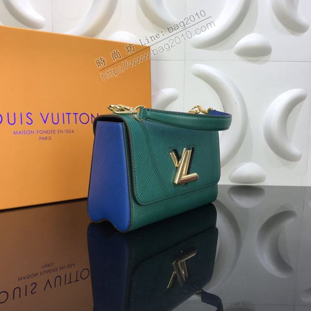LV包 lv新款女包 Twist中號手袋 Epi皮革手柄 刺繡緞面寬肩帶 LV手提肩背女包  ydh3482